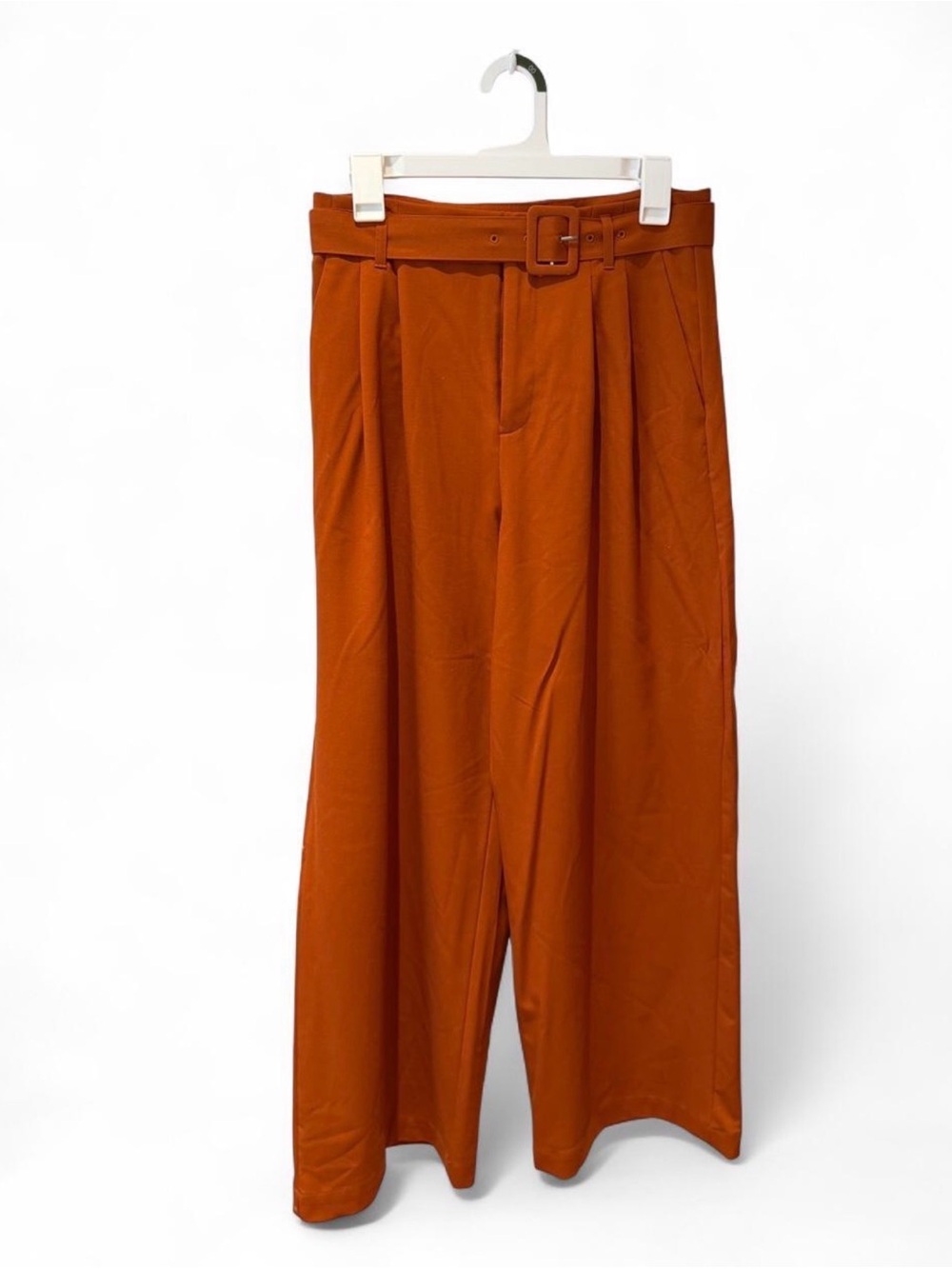 a new day Wide-Leg Belted Chinos in Rust